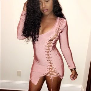 Small pink sexy bandage dress!!